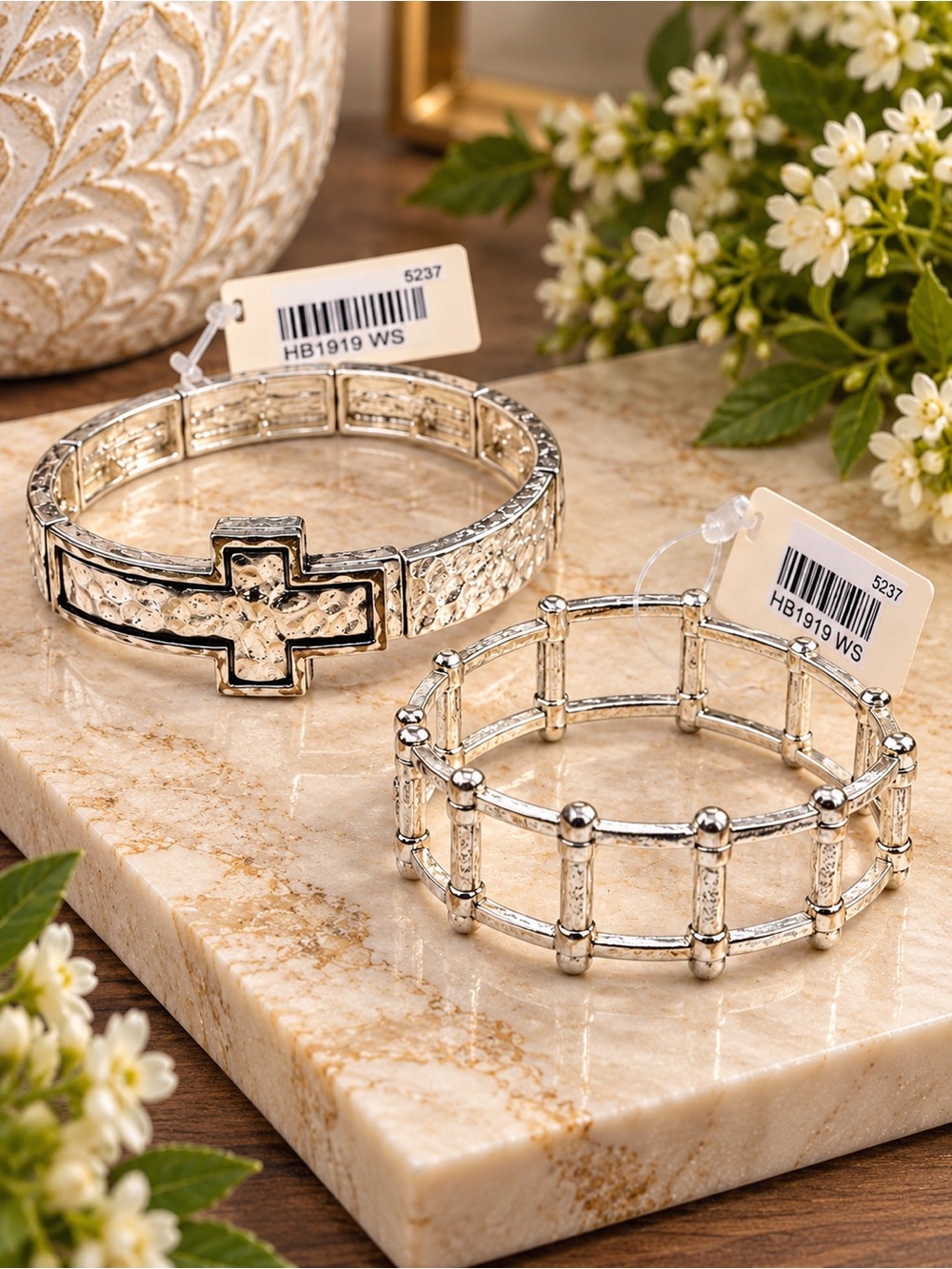 Pomina Silver-Tone Bracelet Set of 2 – AN5/po